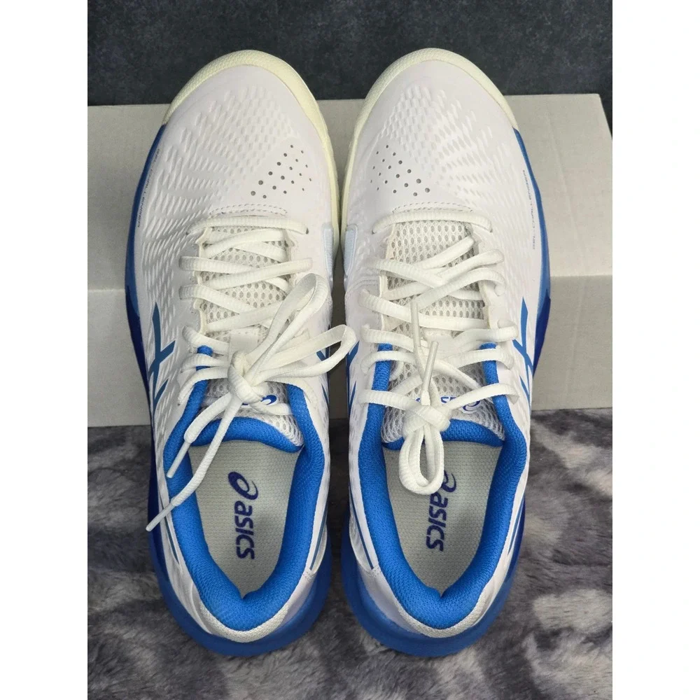 NWOT Asics Gel-Challenger 14 White Blue Tennis Court Shoes Womens 8.5